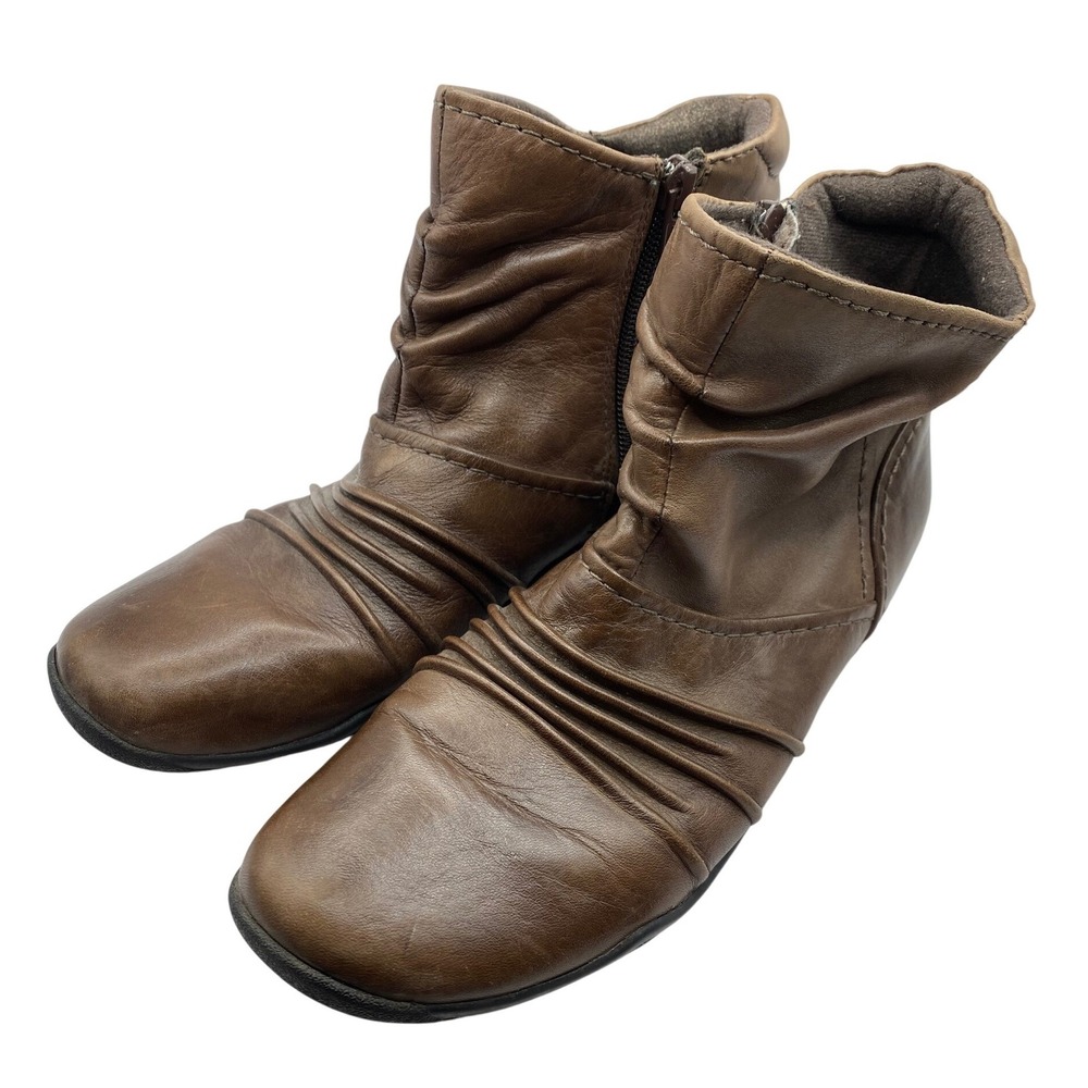 Clarks Artisan Brown Leather Kessa Mabel Ankle Boots Whimsigoth Fairy Womens 7M